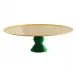 Madame Footed Stand 3 3/4 In 11 3/4 In H Pvd Gold/Green Resin
