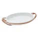 New Living Oval Porcelain Dish Set 15 3/8X10 5/8 Pvd Hi-Tech Rum