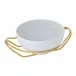 New Living Round Spaghetti Dish Set Round 10 5/8 Pvd Gold Mirror