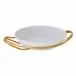 New Living Round Rice Dish Set Round 14 1/8 Pvd Gold Mirror