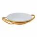 New Living Round Rice Dish Set Round 14 1/8 Pvd Gold Hi-Tech