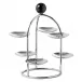 Penelope Pastry Stand, 6 Small Dishes 7 1/8X6 1/4 Silverplated