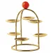 Penelope Pastry Stand, 6 Small Dishes 7 1/8X6 1/4 Pvd Gold