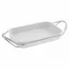 New Living Rectangular Porcelain Dish Set 16 1/8X10 5/8 Mirror Stainless Steel