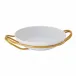 New Living Round Rice Dish Set Round 14 1/8 Pvd Gold Hi-Tech