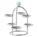 Penelope Pastry Stand, 6 Small Dishes 7 1/8X6 1/4 18/10 Stainless Steel