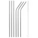 Mix & Play Straws Set 6 Pcs With Brush Mix & Play, 3 Pcs Straight, 3Pcs Curved Round 1/4 18/10 Stainless Steel