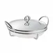 Latitude Round Gratin Dish With Cover 12.375 x 10.625 in. Silver Plated