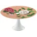 Tresor Fleuri Beige Rhododendron Petit Four Stand 8.7 in Gift Box