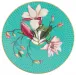 Tresor Fleuri Turquoise Magnolia Coupe Plate Flat 6.3 in Gift Box