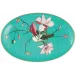 Tresor Fleuri Turquoise Pickle/Side Dish Magnolia 23.5 in. x 15.7 in. in a gift box