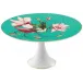 Tresor Fleuri Turquoise Magnolia Petit Four Stand 8.7 in Gift Box