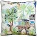 Mystic Garden Blue Green 22 x 22 in Pillow