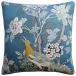 Hydrangea Bird Teal 22 x 22 in Pillow