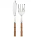 Bamboo Light Wood 2-Pc Fish Serving Set 11" (Knife, Fork)