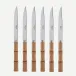 Bamboo Light Press Wood Set Of 6 Steak Knives