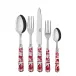 Toile De Jouy Red 5-Pc Setting (Dinner Knife, Dinner Fork, Soup Spoon, Salad Fork, Teaspoon)