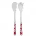 Toile De Jouy Red 2-Pc Salad Serving Set 10.25" (Fork, Spoon)