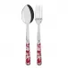 Toile De Jouy Red 2-Pc Serving Set 10.25" (Fork, Spoon)