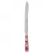 Toile De Jouy Red Bread Knife 11"