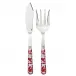 Toile De Jouy Red 2-Pc Fish Serving Set 11" (Knife, Fork)