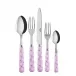 Provencal Pink 5-Pc Setting (Dinner Knife, Dinner Fork, Soup Spoon, Salad Fork, Teaspoon)