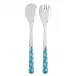 Provencal Turquoise 2-Pc Salad Serving Set 10.25" (Fork, Spoon)