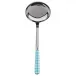 Gingham Turquoise Ladle 10.5"