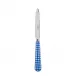 Gingham Lapis Blue Dessert Knife 8"