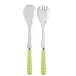 Gingham Lime 2-Pc Salad Serving Set 10.25" (Fork, Spoon)