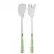 Gingham Garden Green 2-Pc Salad Serving Set 10.25" (Fork, Spoon)