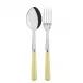 Gingham Yellow 2-Pc Serving Set 10.25" (Fork, Spoon)