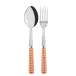 Gingham Orange 2-Pc Serving Set 10.25" (Fork, Spoon)