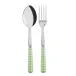 Gingham Garden Green 2-Pc Serving Set 10.25" (Fork, Spoon)