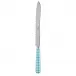 Gingham Turquoise Bread Knife 11"