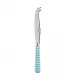 Gingham Turquoise Large Cheese Knife 9.5"