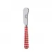 Gingham Red Butter Spreader 5.5"