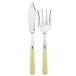Gingham Yellow 2-Pc Fish Serving Set 11" (Knife, Fork)
