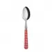 Gingham Red Demitasse/Espresso Spoon 5.5"