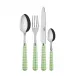 Gingham Garden Green 4-Pc Setting (Dinner Knife, Dinner Fork, Soup Spoon, Teaspoon)