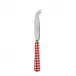 Gingham Red Small Cheese Knife 6.75"