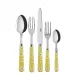 Daisy Yellow 5-Pc Setting (Dinner Knife, Dinner Fork, Soup Spoon, Salad Fork, Teaspoon)