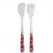 Daisy Red 2-Pc Salad Serving Set 10.25" (Fork, Spoon)