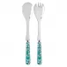 Daisy Turquoise 2-Pc Salad Serving Set 10.25" (Fork, Spoon)