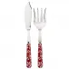 Daisy Red 2-Pc Fish Serving Set 11" (Knife, Fork)