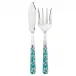 Daisy Turquoise 2-Pc Fish Serving Set 11" (Knife, Fork)