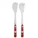 Tulip Red 2-Pc Salad Serving Set 10.25" (Fork, Spoon)