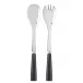 Icon Dark Grey 2-Pc Salad Serving Set 10.25" (Fork, Spoon)