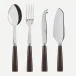 Icon Brown Set Of 4 Serving Pieces (Serving Spoon, Serving Fork, Cheese Knife Large, Tart Slicer)