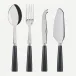 Icon Dark Grey Set Of 4 Serving Pieces (Serving Spoon, Serving Fork, Cheese Knife Large, Tart Slicer)